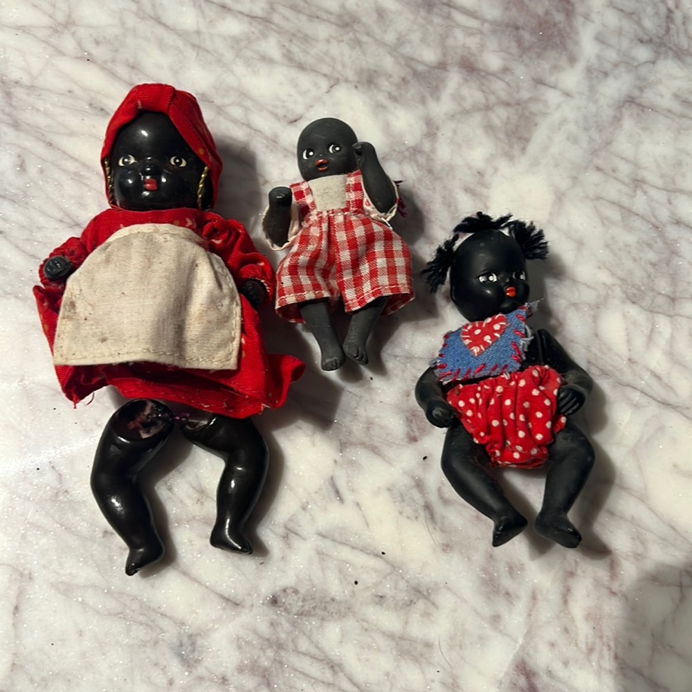 Vintage Jamaican Souvenir Baby Doll, African American Collectible Doll x 3